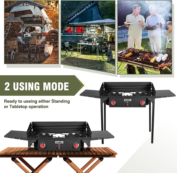 Stove-Windpanel+Auto Ignition+Side Shelves