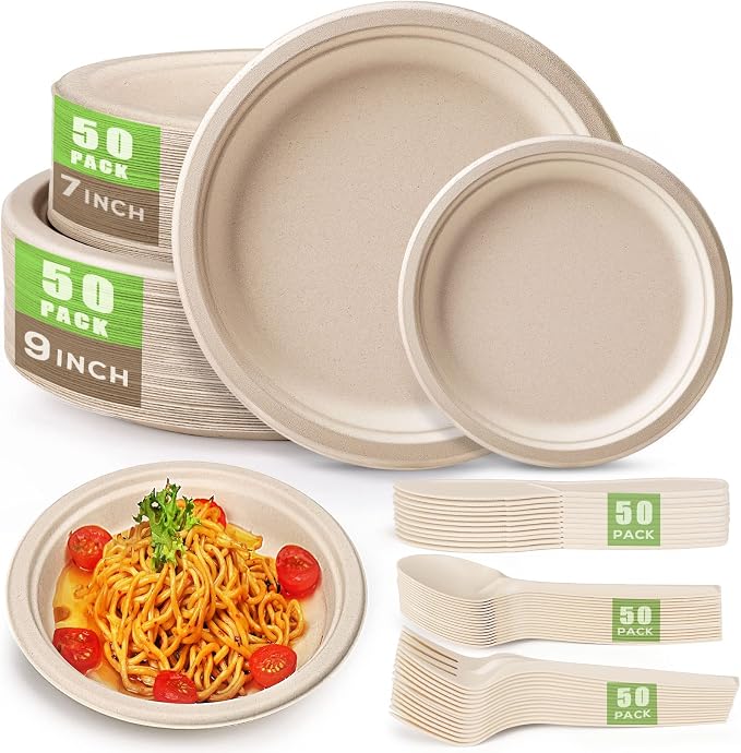 Brown 250 Plates Set