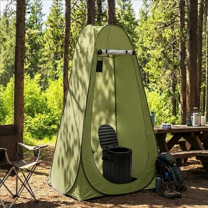 Green Tent with Toilet
