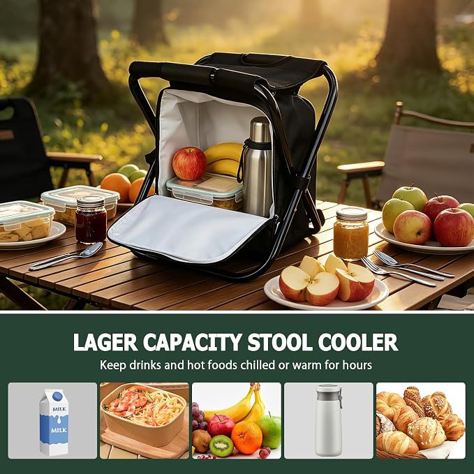 2 Stools and 1 Bag-black