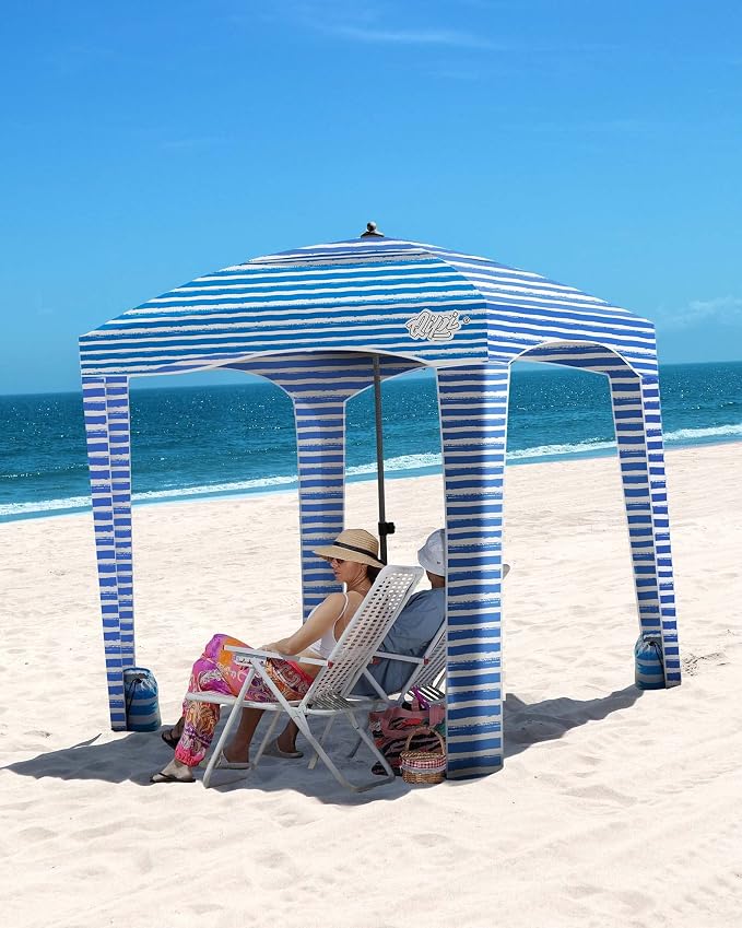 6' x 6' Blue Stripes with Changing Room