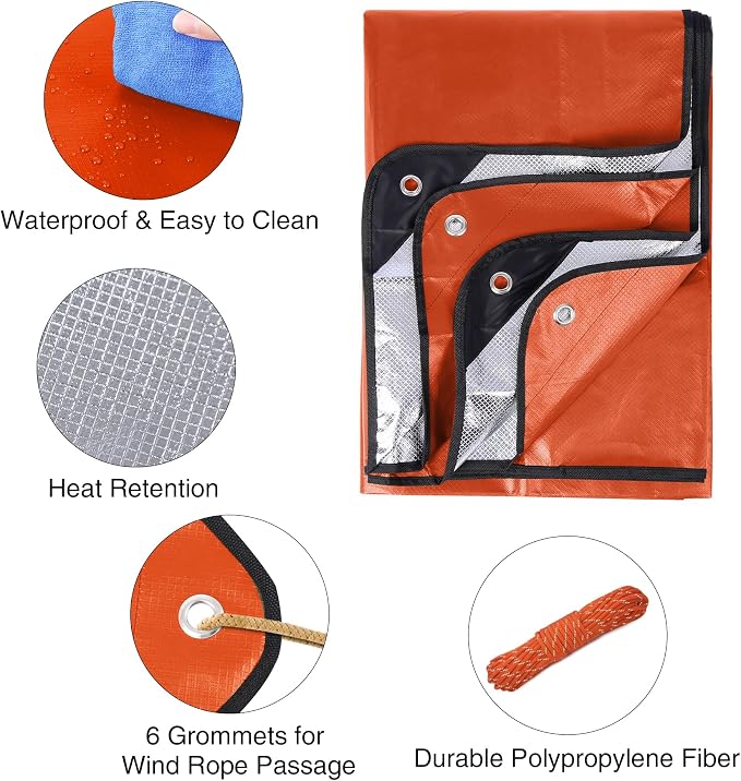 Orange 83''x59'',6 Packs