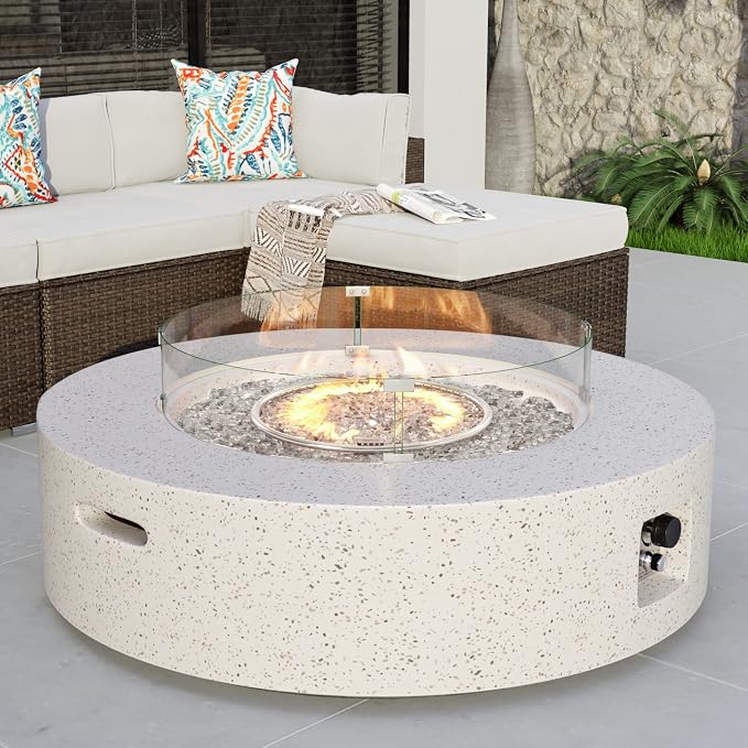 Terrazzo White+Gray Glass