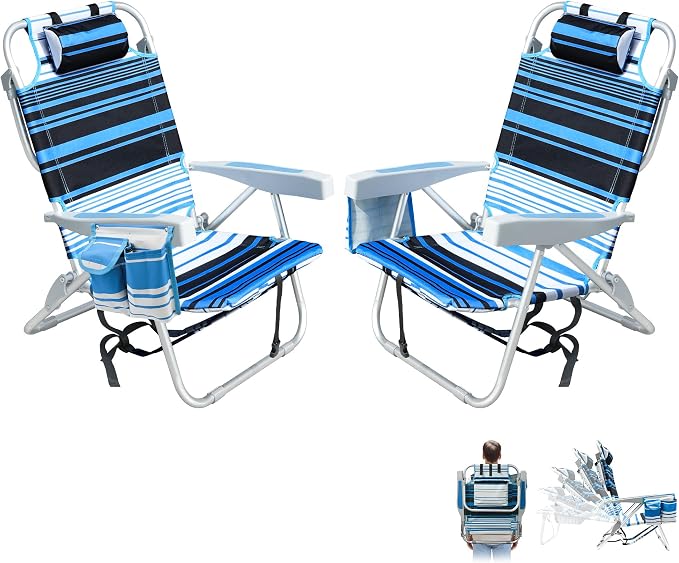 2 Pack Coastal Blue Stripe