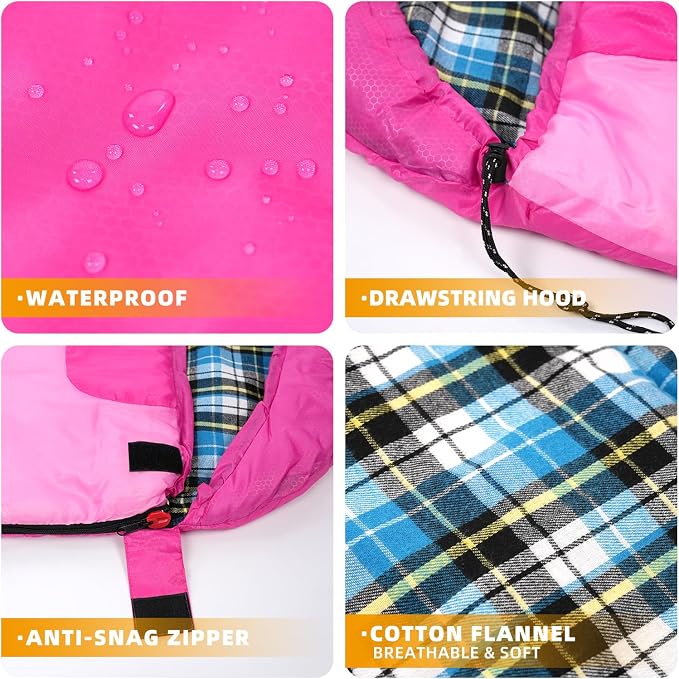 Deep Pink & Light Pink （Left Zip）