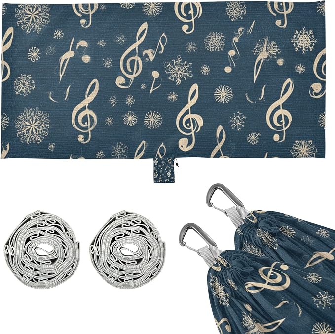 Musical Notes Snowflake Blue