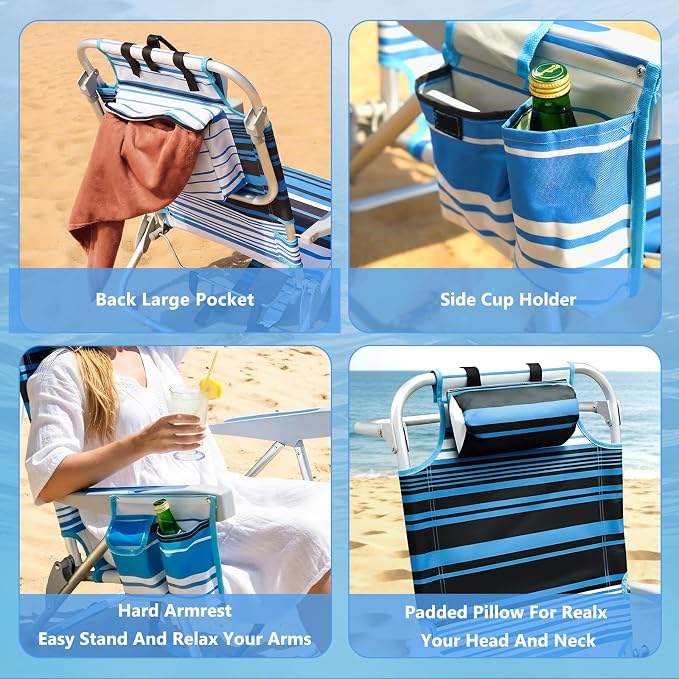 2 Pack Blue Stripe