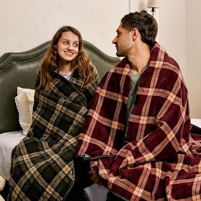 Navy Blue Outer With Blue Plaid Fleece