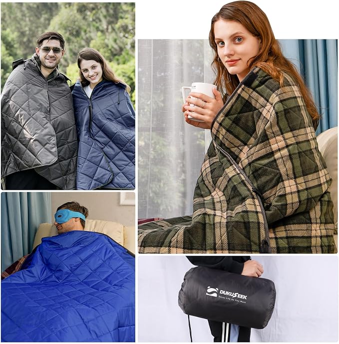 Dark Blue Outer With Red Plaid Fleece
