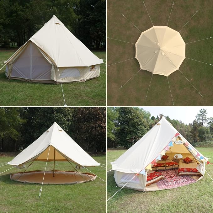 Beige Cotton Canvas Tent
