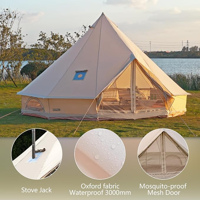 16.4*16.4*9.8ft /Beige /6-8 pers