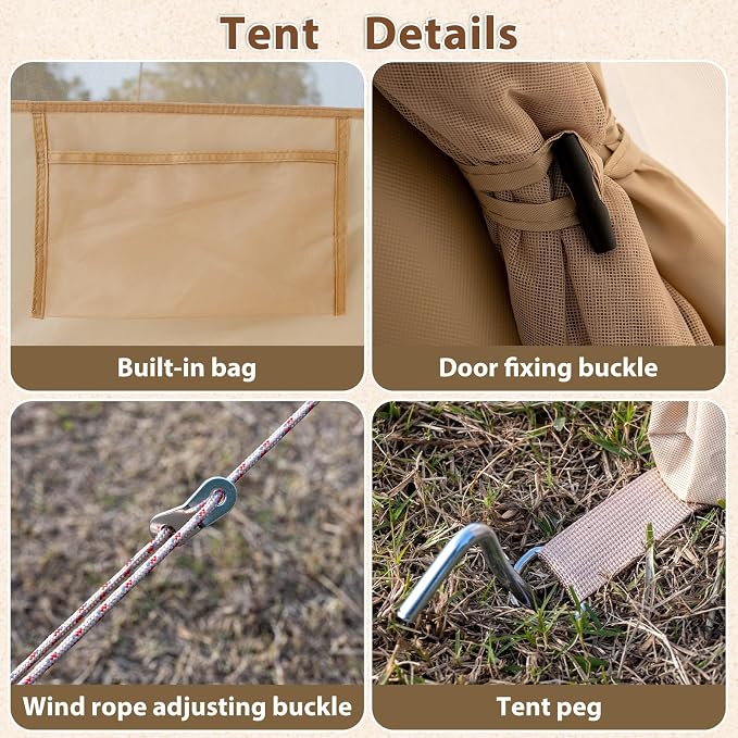 10.5ft*8.04ft*7.05ft (4-5 person)(Beige)