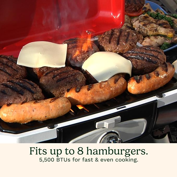 Petit Gourmet Tabletop Gas Grill, Red