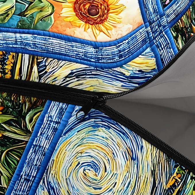 Blue Cartoon Sunflower 4