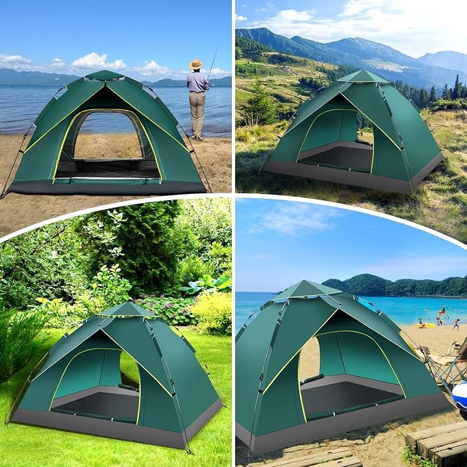 Green with doors no windows 3-4 person