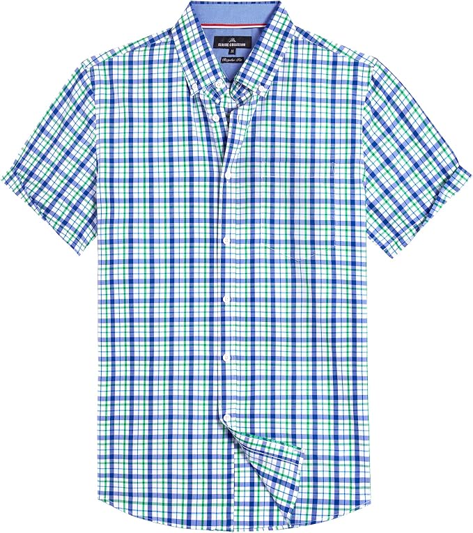 Navy Green Check