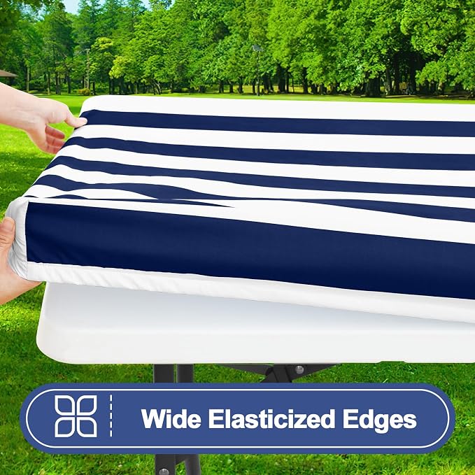 Navy Blue & Off White