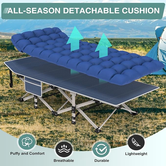 Blue Cot + Blue Mattress