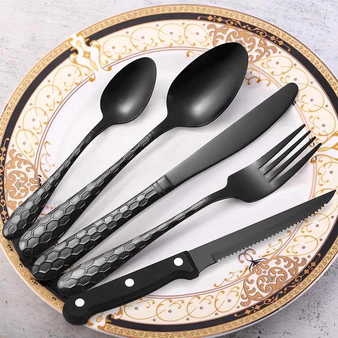 12SLF-30pc/Steak Knives-Black