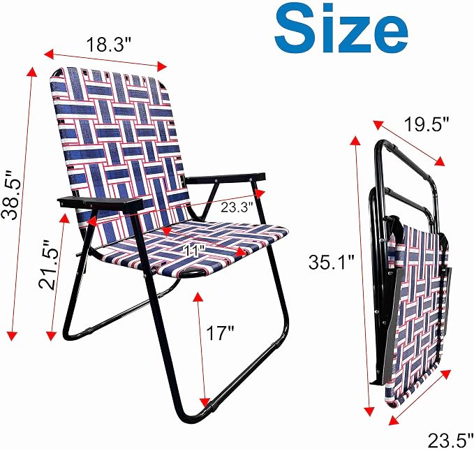 4 Pack Blue/Red Stripes