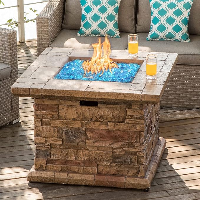 Aqua Blue Fire Glass