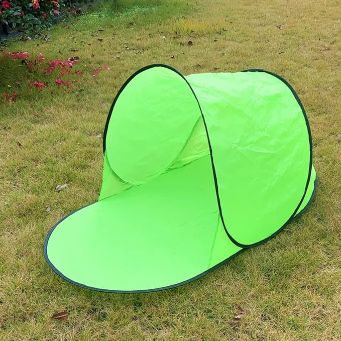 Slippers, tents, emerald green