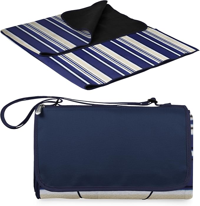 Blue Stripe Pattern With Navy Flap