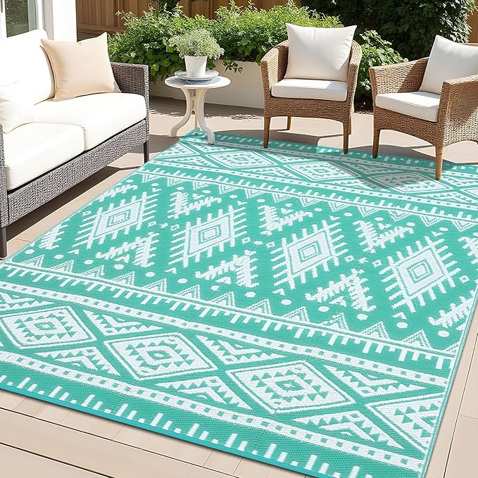 Turquoise & White