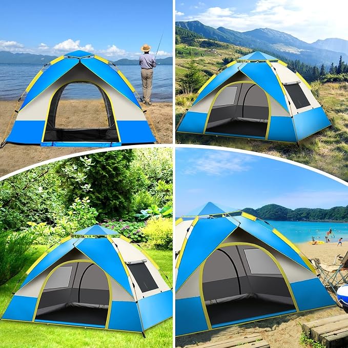 Blue with doors and windows 3-4person