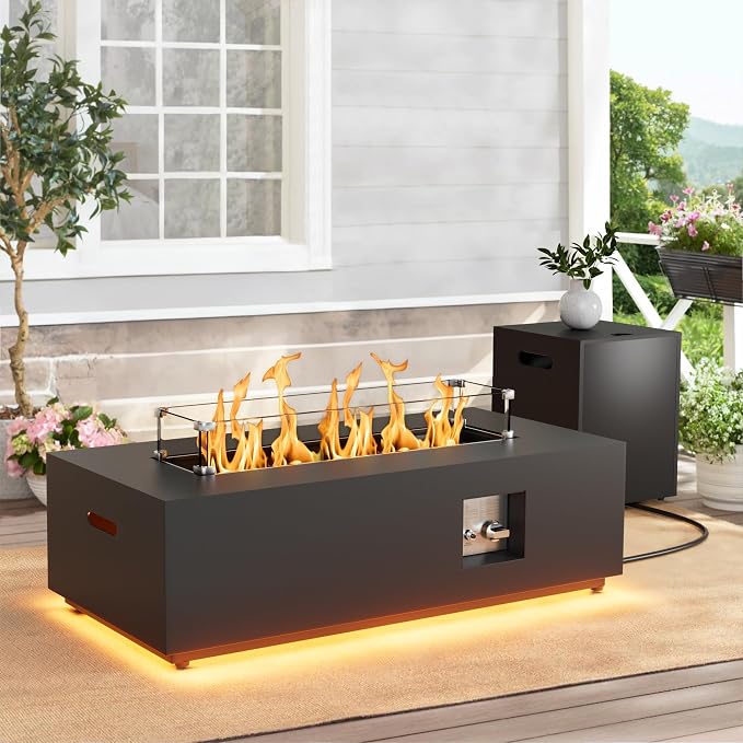 Black - 42'' Rectangular w Warm LED