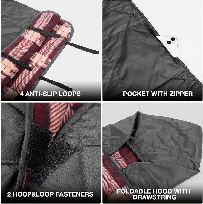 Black Outer With Red Plaid Fleece