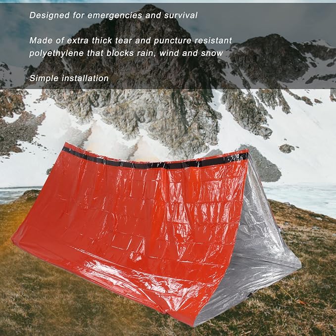 Orange tent + outer bag + bracelet