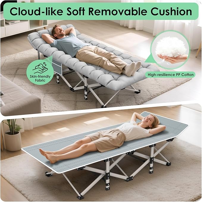 Grey Cot & Grey Pad