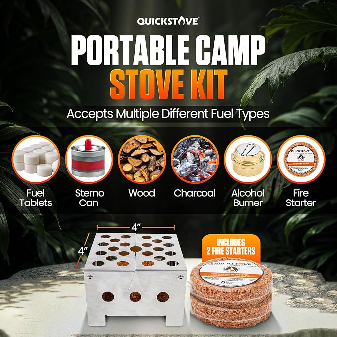 Stove, Camping Pot & 2 Firestarters