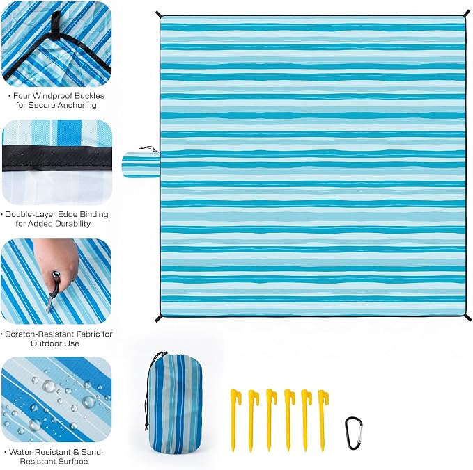 Blue Wave Stripes