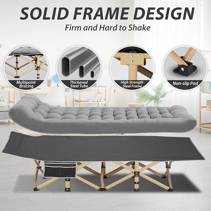 Stripe Grey Cot/Grey Pad