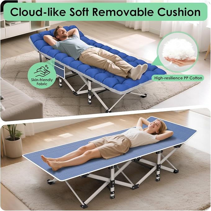 Blue Cot & Grey Pad