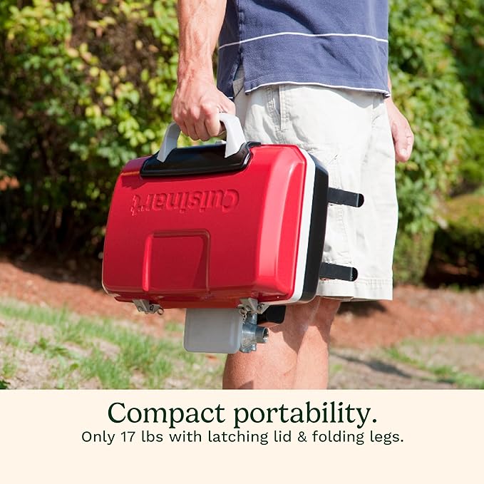 Petit Gourmet Tabletop Gas Grill, Red