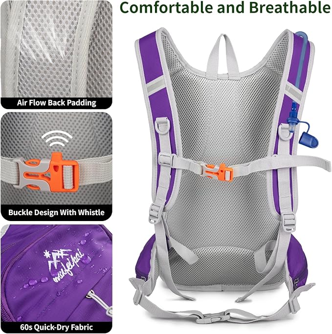 purple with 2L water bladder