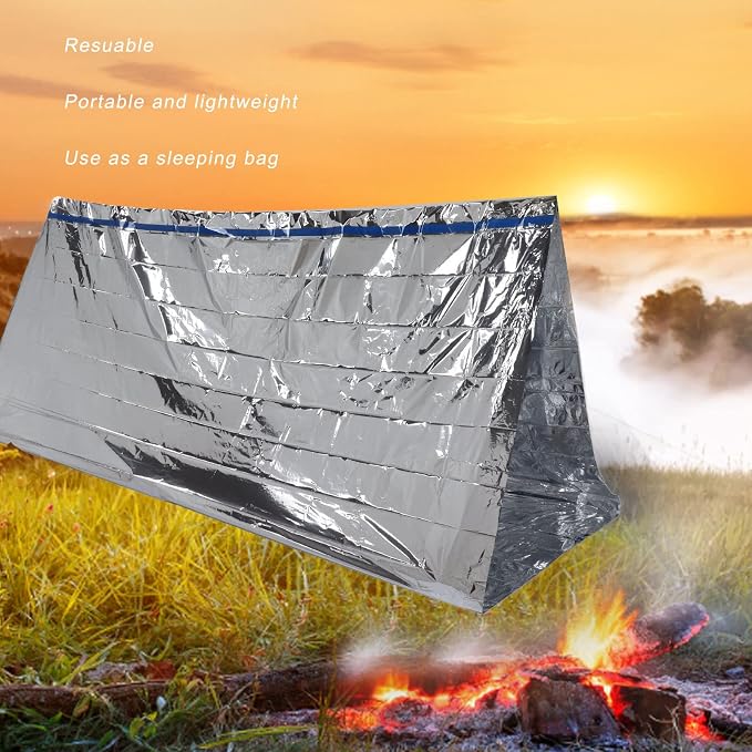 Silver tent + outer bag + bracelet