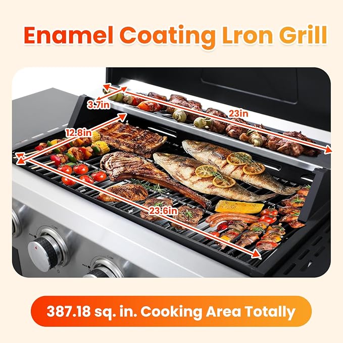 4-Burner, 34200 BTU