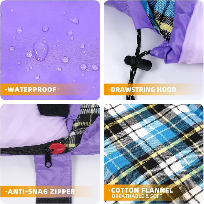 Deep Purple & Light Purple (Left Zip)