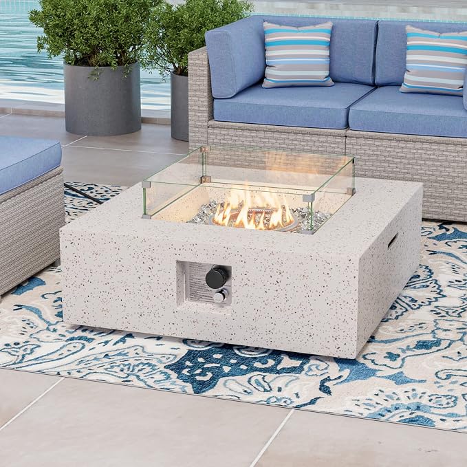Terrazzo White+Gray Glass