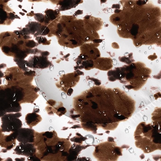 Brown And White Cow Print