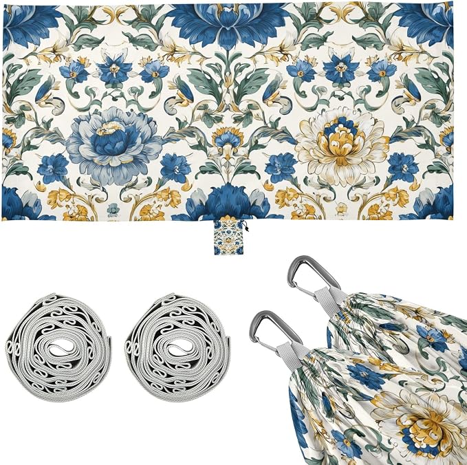 Royal Floral Blue and Yellow Tile