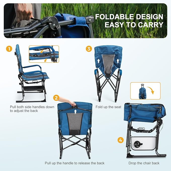 Navy-reclining Director Chair