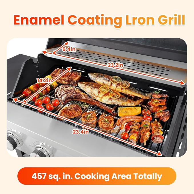 4-Burner, 46500 BTU