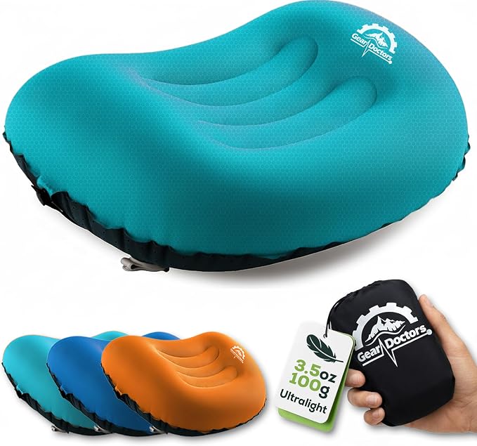 Teal Camping Pillow