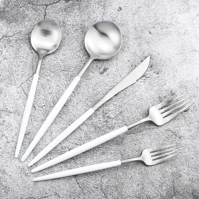 White Handle Silver