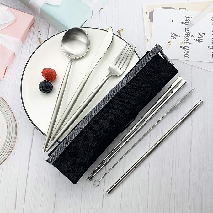 Silver-black pouch